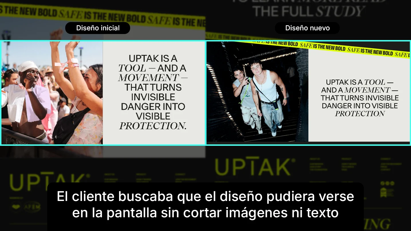 comparativa de la web anterior y la actual